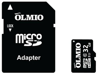 Карта памяти microSDHC OLMIO 32GB + адаптер SD