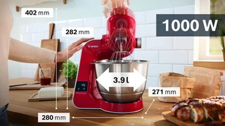 Кухонная машина Bosch MUM5X720, красный/серебристый 