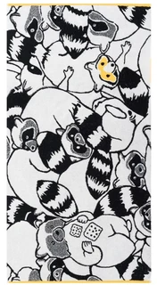 Полотенце Cleanelly RACCOONS 70х130 см, махра 