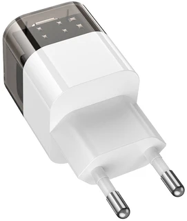 Сетевое зарядное устройство hoco C125A x USB-C, черный/белый 