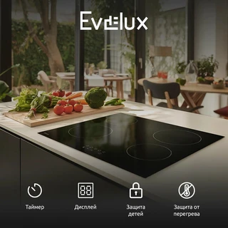Электрическая варочная панель Evelux HEV 640 B, черный 