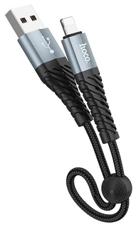 Кабель hoco X38 Cool USB-A 2.0 - Lightning, 0.25 м, 2.1 А, черный 