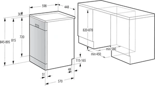 Посудомоечная машина Gorenje GS541D10W, белый 