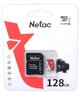 Карта памяти microSDXC Netac ECO 128GB + адаптер SD 