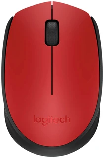 Мышь беспроводная Logitech M171, красный/черный 