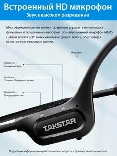 Наушники беспроводные TAKSTAR LR100W Standard, черный 