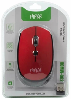 Мышь беспроводная HIPER HOMW-082, красный 