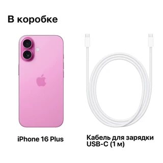 Смартфон 6.7" Apple iPhone 16 Plus 128GB Pink (PI) 