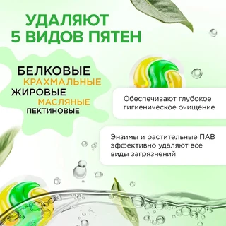 Капсулы для стирки Synergetic Color для цветных тканей, 60 шт 