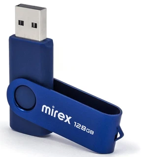 Флеш накопитель Mirex Swivel 128GB, темно-синий 