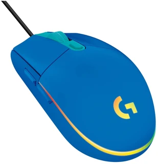 Мышь игровая Logitech G102 LightSync, голубой 