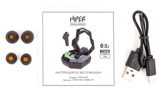 Наушники TWS HIPER COBRA X9, черный 