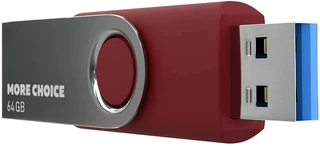 USB-накопитель More Choice MF64-4 64 ГБ, USB 2.0, красный 