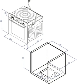 Электрический духовой шкаф Oasis D-SBB, черный 