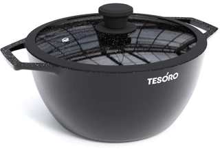 Кастрюля Tesoro Florence Induction Total Dark, 3 л 