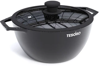 Кастрюля Tesoro Florence Induction Total Dark, 4 л 