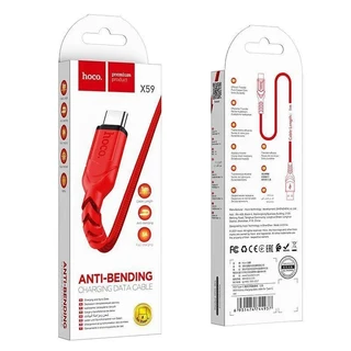 Кабель hoco X59 USB-A 2.0 - USB-C, 2 м, 3 А, красный 
