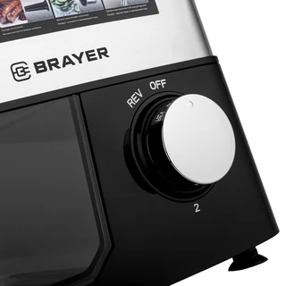 Электромясорубка BRAYER BR1610, серебристый/черный 