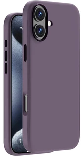 Чехол-накладка Deppa Liquid Silicone Magsafe для Apple iPhone 16, тёмно-фиолетовый 