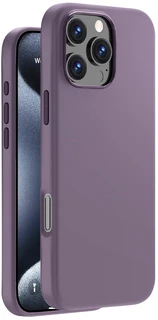 Чехол-накладка Deppa Liquid Silicone Magsafe для Apple iPhone 16 Pro, тёмно-фиолетовый 