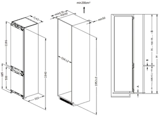 Встраиваемый холодильник Haier HRF310WBRU, белый 