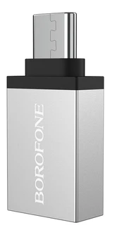 Адаптер Borofone BV3 USB3.0 TO Type-C, серебристый 