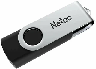 USB-накопитель Netac U505 4 ГБ, USB 2.0, черный/серебристый 