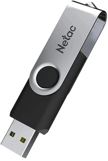 USB-накопитель Netac U505 4 ГБ, USB 2.0, черный/серебристый 
