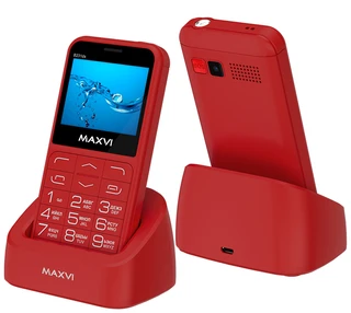 Сотовый телефон Maxvi B231ds, красный 