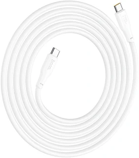 Кабель hoco X93 Force USB-C - USB-C, 2 м, 5 А, белый 