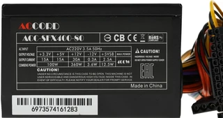 Блок питания Accord ACC-SFX400-80, 400 Вт, 80 мм, черный 