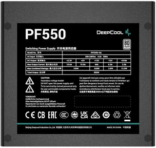 Блок питания DeepCool PF550 V2 550 Вт, 120 мм, черный 