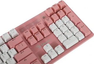 Клавиатура проводная A4Tech Bloody B800 Dual Color, розовый/белый 