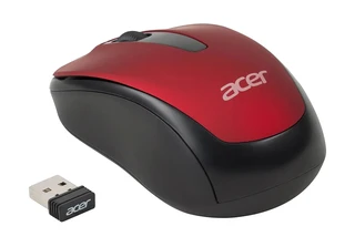 Мышь беспроводная Acer OMR136, красный/черный 