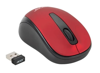 Мышь беспроводная Acer OMR136, красный/черный 