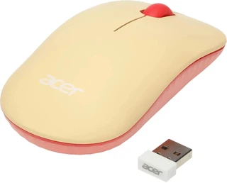 Мышь беспроводная Acer OMR205, розовый/бежевый 