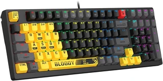 Клавиатура проводная A4Tech Bloody S98 Sports Lime, желтый/серый 