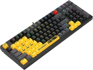 Клавиатура проводная A4Tech Bloody S98 Sports Lime, желтый/серый 