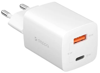 Сетевое зарядное устройство Deppa 11432, белый 
