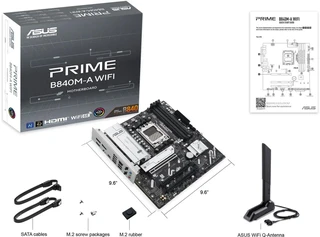 Материнская плата ASUS PRIME B840M-A WIFI, SocketAM5, AMD B840, mATX, Ret 