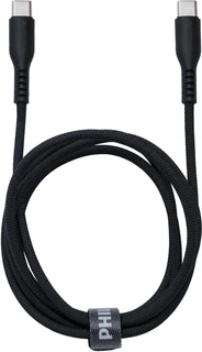 Кабель Philips USB-С - Type-C, 1.2 м, черный 