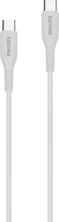 Кабель Philips USB-С - Type-C, 1.2 м, белый 