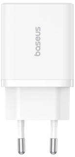Сетевое зарядное устройство Baseus Cube USB-C+A, белый 