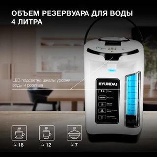 Термопот Hyundai HYTP-4840, белый/черный 