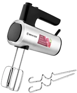 Миксер BRAYER BR1306, серебристый/черный 
