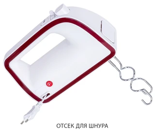 Миксер Pioneer MX325, белый/красный 