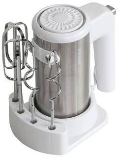 Миксер Pioneer MX341, белый/серебристый 