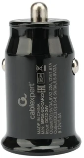 Автомобильное зарядное устройство Cablexpert MP3A-UC-CAR23, черный 