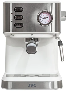 Кофеварка JVC JK-CF33, белый/серебристый 