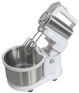 Миксер Pioneer MX345, белый/серебристый 